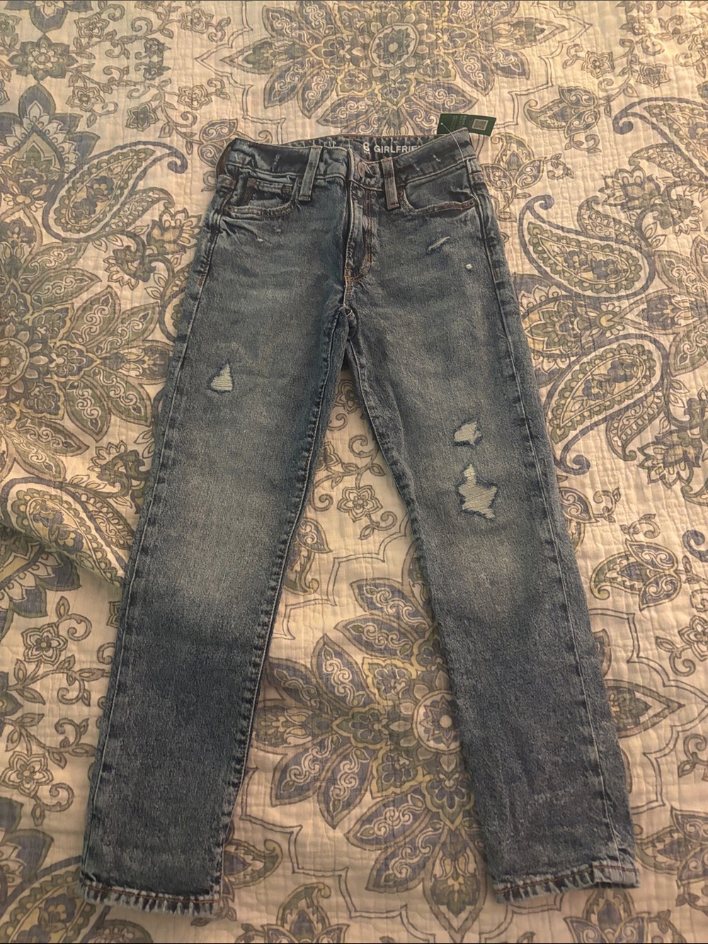 Gap kids little girls size 8 Girl Friend Blue Distressed Jeans